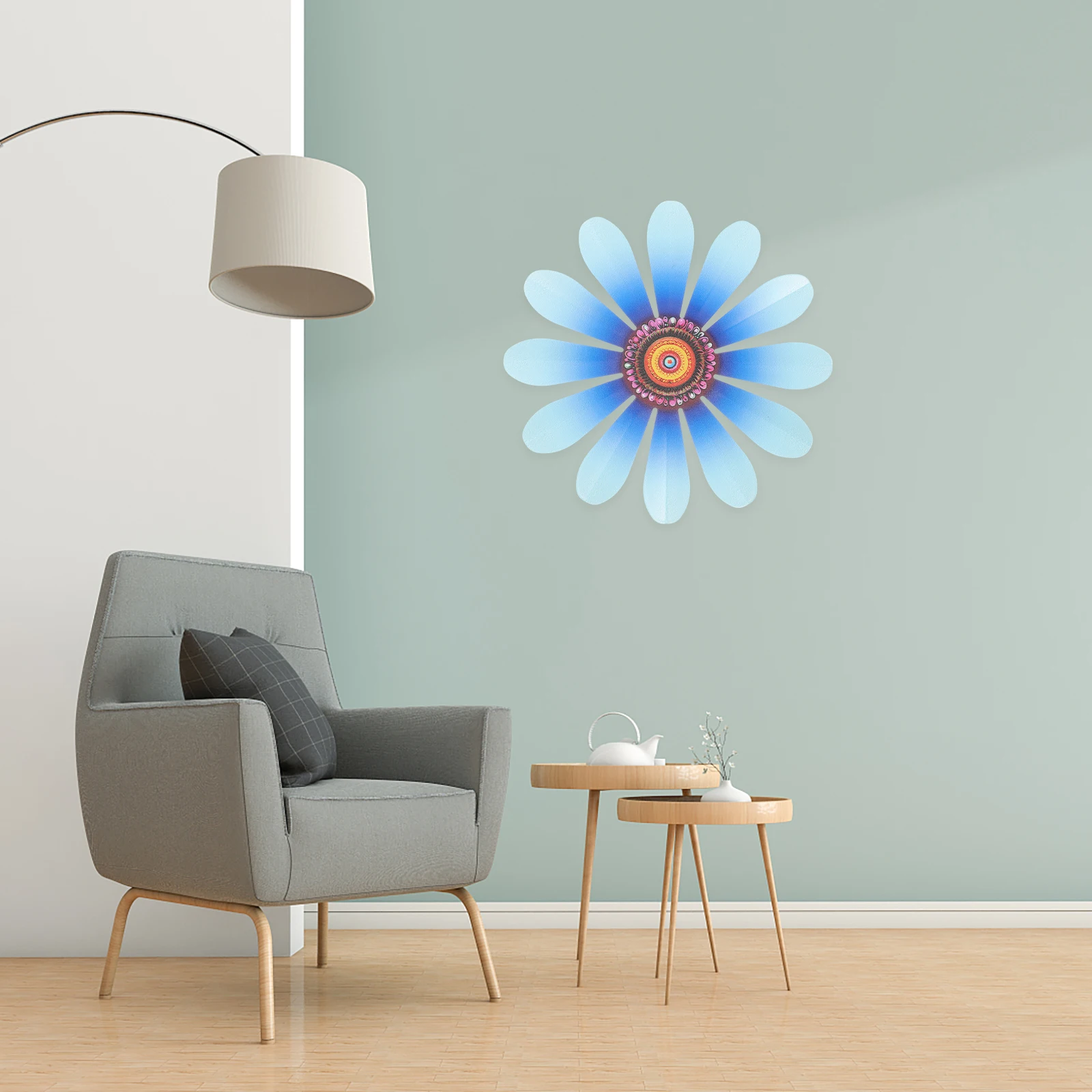 

Wrought Iron Flower Wall Decoration Hanging Decorations Metal Floral Ornament Garden