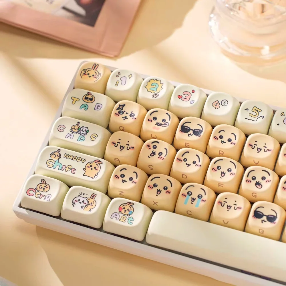 The Kawaii MOA PBT 137 Key Usachi Keyboard Key Cap Set Is Suitable for Mechanical Keyboards Such As 66/68/86/96/98/104