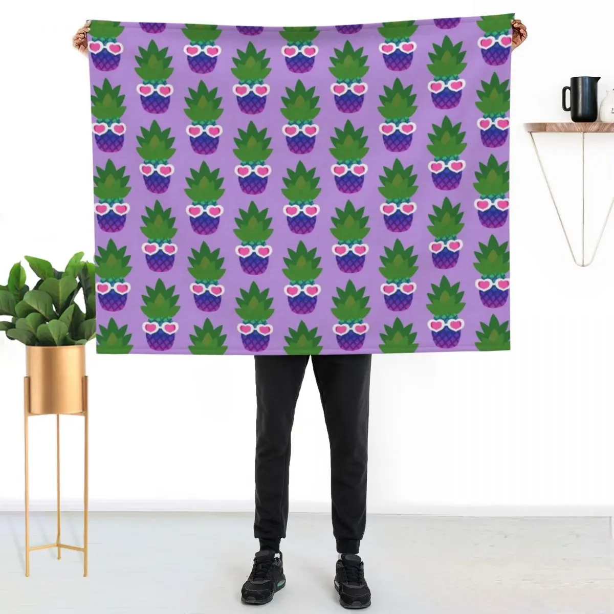 Cool Pineapple Throw Blanket Large warm winter Blankets For Baby heavy to sleep Travel Furry Blankets
