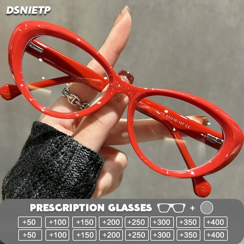 Gafas de lectura simples para mujer, fotocromáticas, antiluz azul, gafas ópticas graduadas, gafas grandes progresivas personalizables