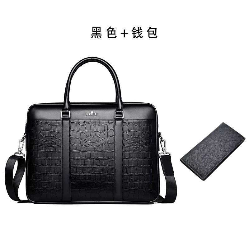 Valigetta da lavoro da uomo Valigetta da uomo in pelle crosta di alligatore di lusso Borsa a tracolla da uomo Borse per computer portatile Messenger