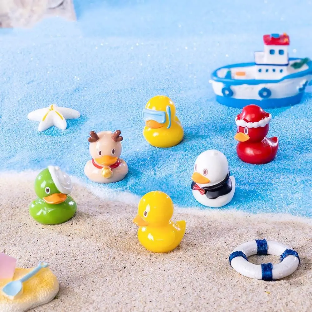 Cute Mini Duck Figurines DIY Resin Crafts Duck Figurines Miniature Handmade Cartoon Micro Landscape Decoration