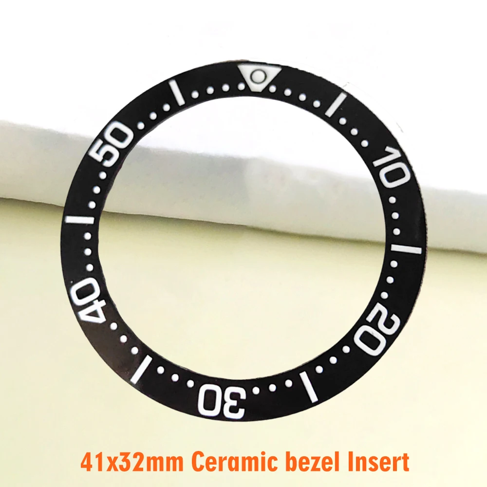 41-миллиметровое изогнутое керамическое кольцо, вставка для безеля самурая, подходит для King Samurai SRPF79K1 NH35 NH36, детали вставки для корпуса часов