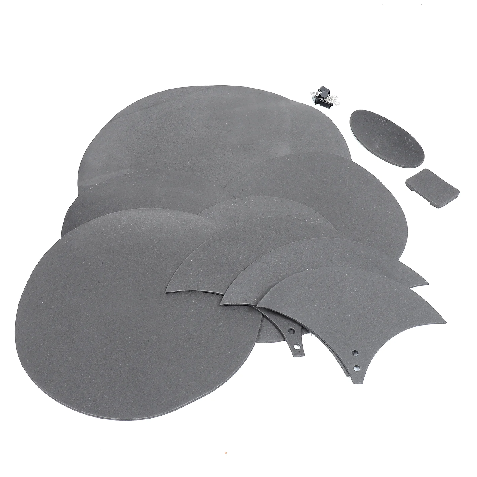 

14 Pcs Drum Mute Pads Set 5 Drums 3 Cymbals Sponge Standard Thickness Anti Falling Design Sand Belt Pad Waist