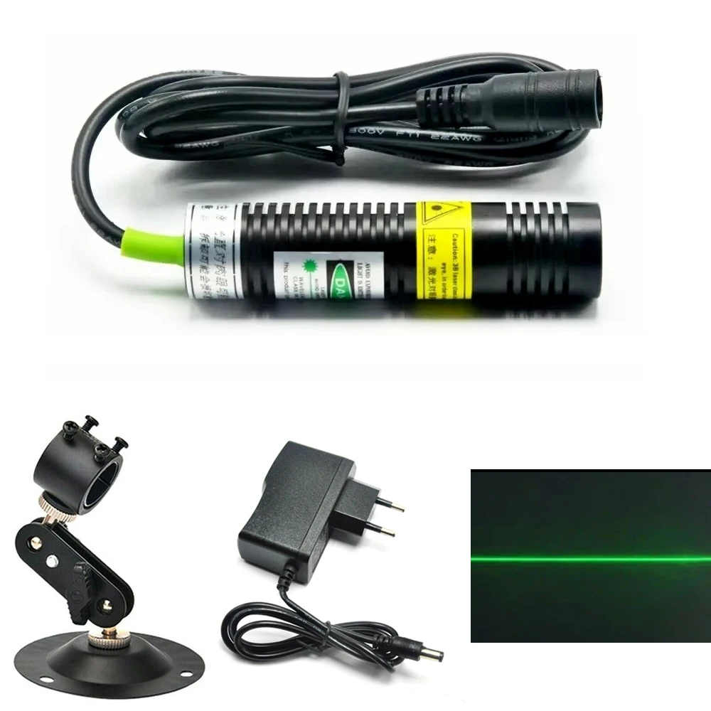 100mW 532nm Powerful Green Line Laser Diode Module for Industrial Positioning DC5V