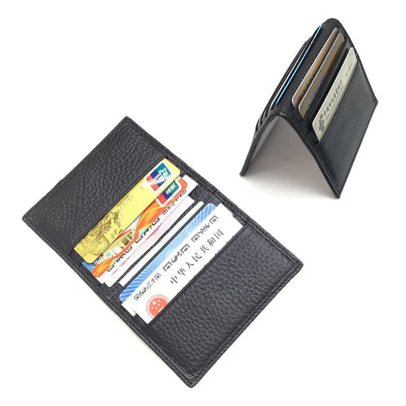 Ultra-Thin Cowhide Multi-Purpose Card Holder Women Men ID Credit Card Driver's License Cover Wallet Coin Purse Money Case Bag