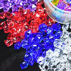 Acrylic Diamond Crystal Ice Rock Stones Vase Gems Confetti Table Scatter Beads Wedding Party Home Decor 100pcs 19 Color 11x14MM