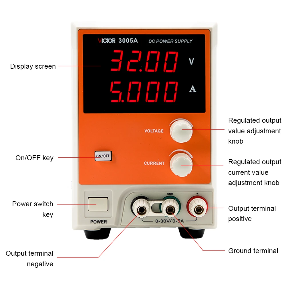 Victor 3003A alimentatore cc regolatore di tensione regolabile riparazione Laptop rilavorazione AC 110V/220V fonte di alimentazione stabilizzata da laboratorio