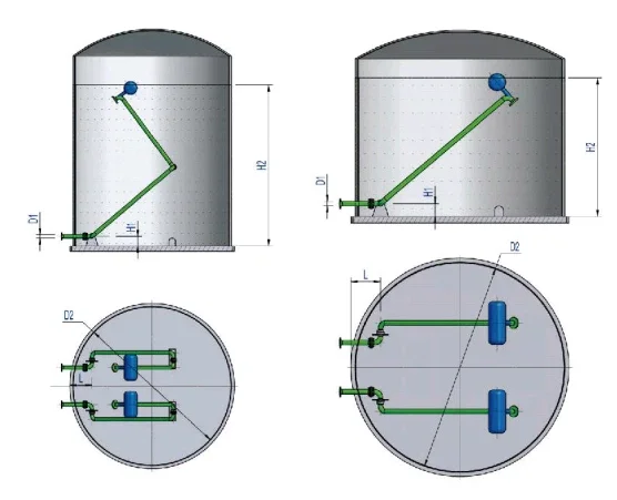 화학 기계 부품 연료 탱크 부유 흡입 장치 암