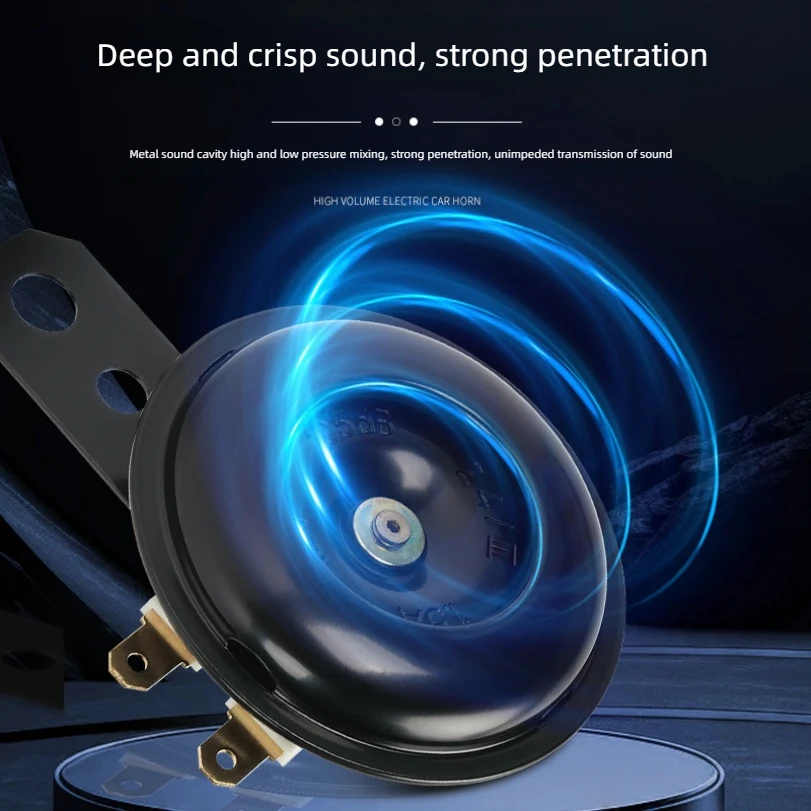 Motorcycle ELectric Horn Kit Universal Waterproof Round Loudspeaker 12V/24V/36V Horn Motorcycle accessories