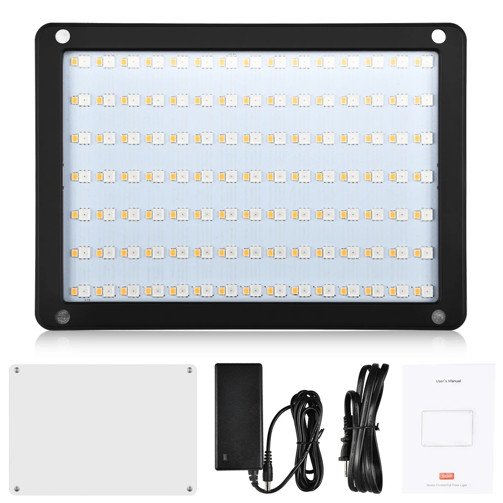 Travor SR-360 RGB Video Light Led Camera Light Dual Color and Dimmable APP Control Panel Light for Photography