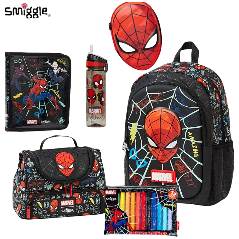 Smiggle backpack for elementary school students, large capacity lightweight backpack, meal bag  for school start gifts