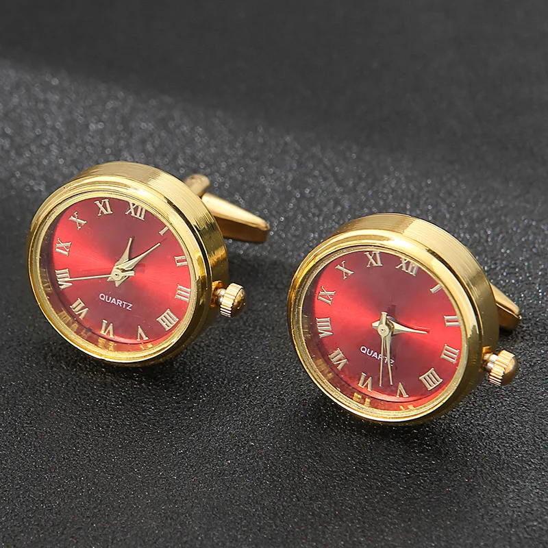 Men\'s Watch Cufflinks with Precise Timekeeping Function