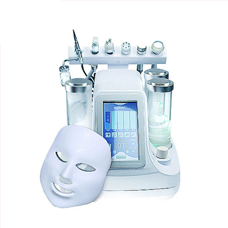 7 في 1 فراغ تنظيف الوجه تدليك بالموجات فوق الصوتية هيدرا المياه النفاثة قشر الجلد رفع جهاز للعناية بالوجه العناية بالبشرة BIO RF الجمال