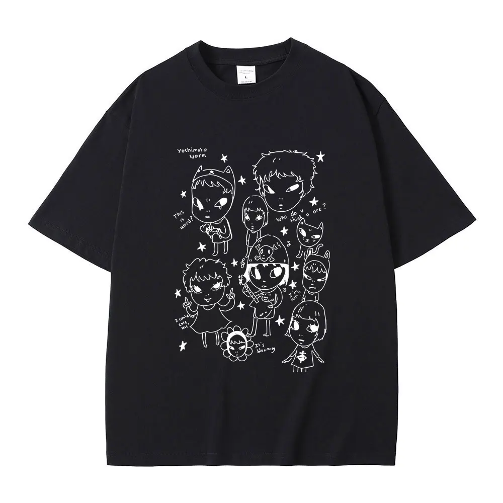 Hot Yoshitomo Nara Graphic T-shirt Men Women Casual Humor Funny T Shirts Male Oversized Streetwear Unisex Fashion Vintage Tshirt