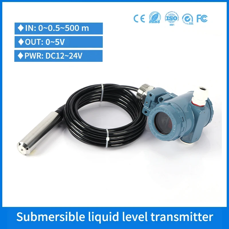 

LED Digital Display Submersible Level Pressure Transmitter Zigbee 0-5v Output Analog Water Level Transducer Sensor Indicator