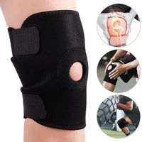 1 Pair 4 Spring-loaded Sports Kneepad Elastic Adjustable Leg Brace Protector Breathable Pressurized Fitness Knee Pads Men