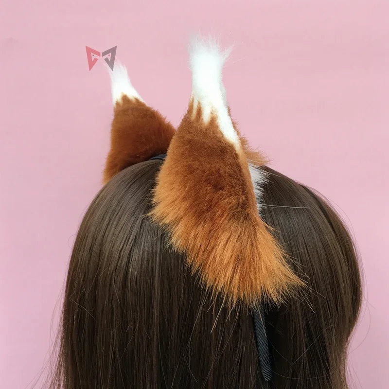 Nowe anime „spice and Wolf” cosplay Wolf Fox Ears Hair Hoop Tail Set Ręcznie robione akcesoria do kostiumów roboczych Wykonane na zamówienie