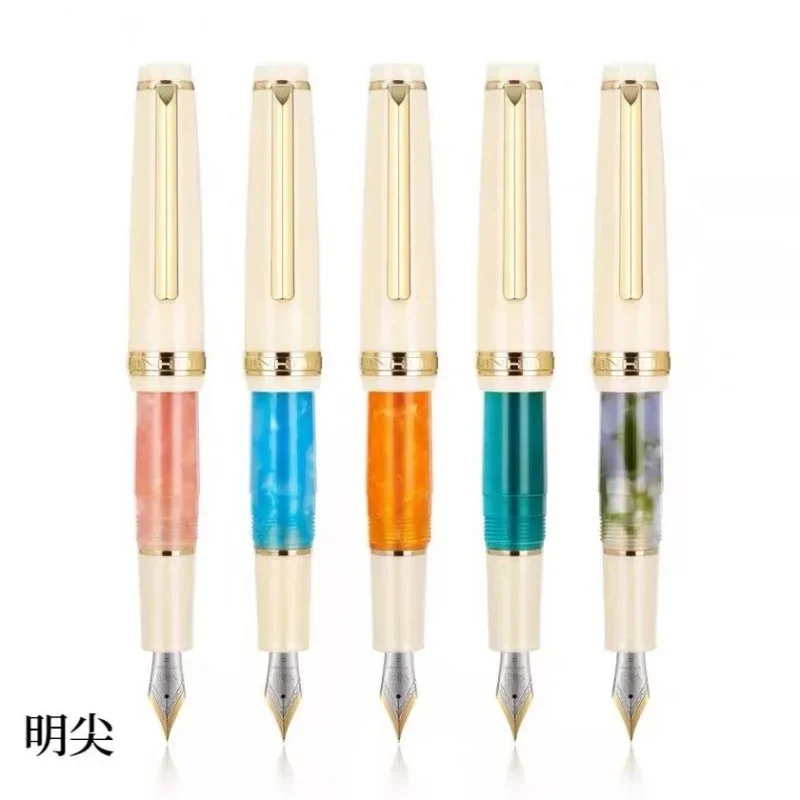 novo-jinhao-serie-82-canetas-de-tinta-curta-mini-de-marmore-fofas-com-succao-de-tinta-rotativa-em-resina-material-de-escrita-de-luxo-para-negocios
