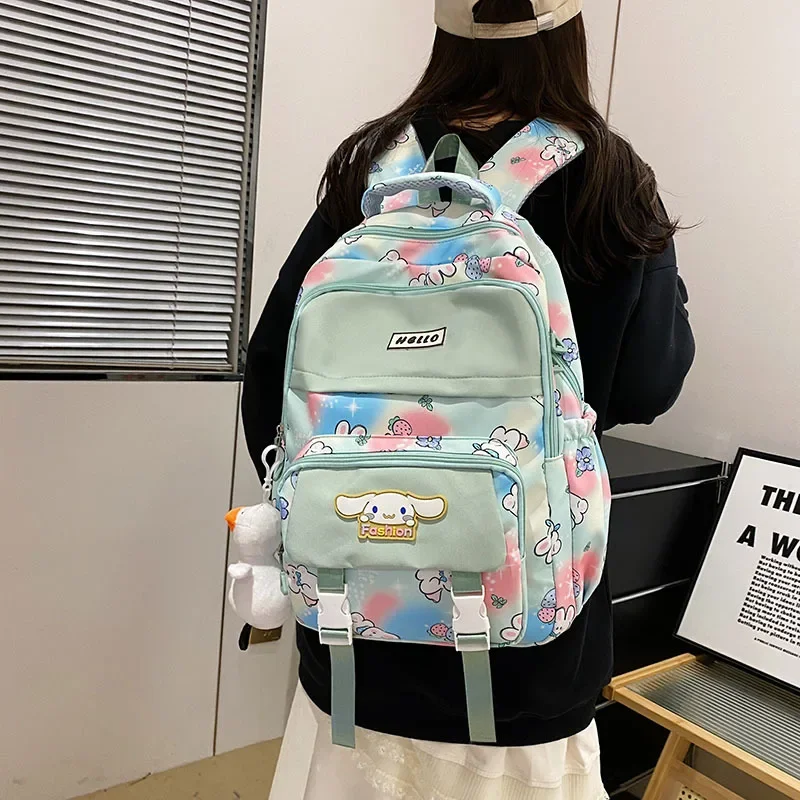 

Sanrio Kawaii Anime Cartoon series Cinnamoroll Yan Value Cute Lightweight Large Capacity Fashion Backpack Student Schoolbag Gift