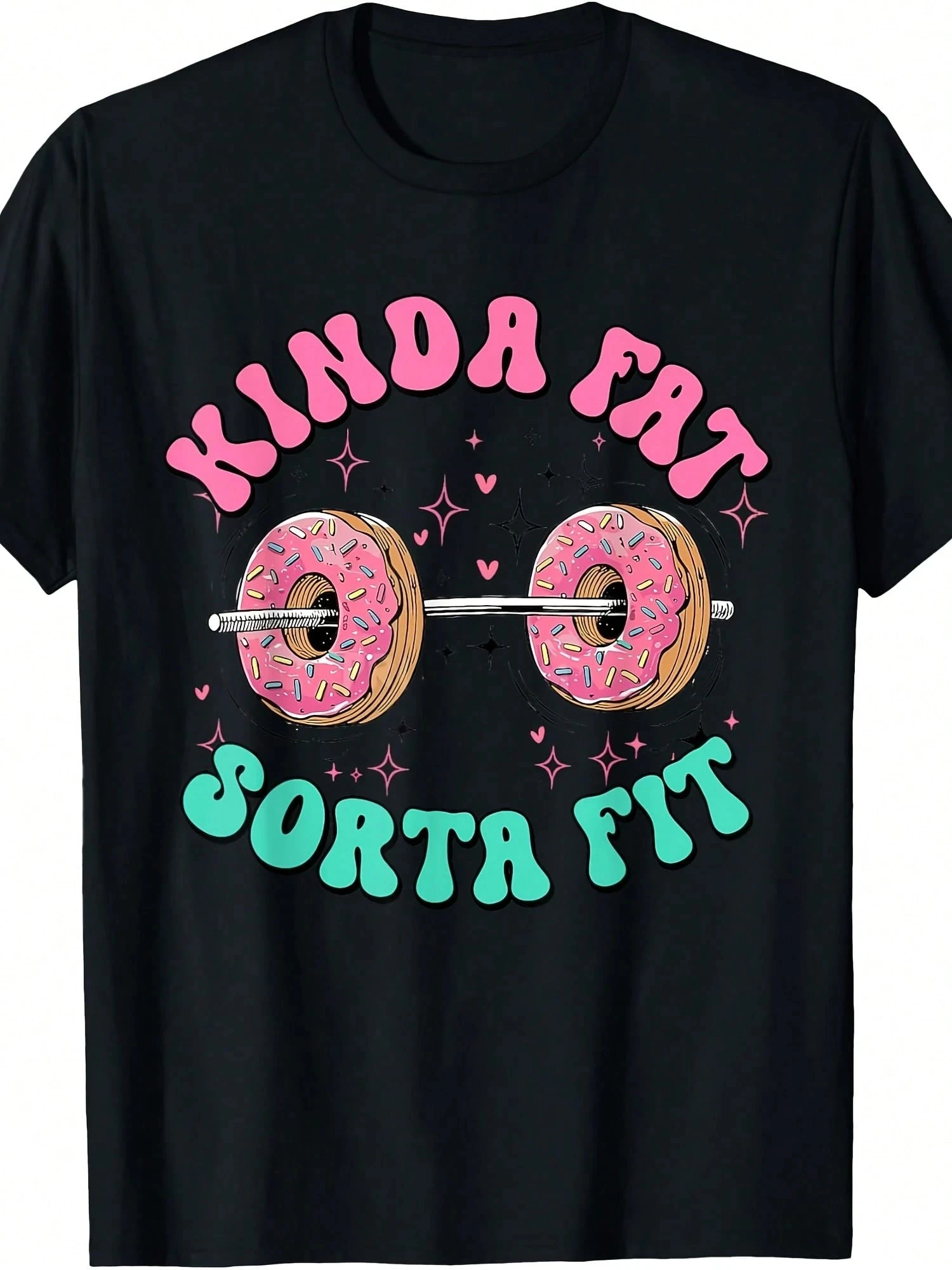 

Kinda Fit Sorta Fat забавная футболка с юмором в тренажерном зале, удобная дышащая футболка, подходит для лета, футболка большого размера, футболка в стиле аниме