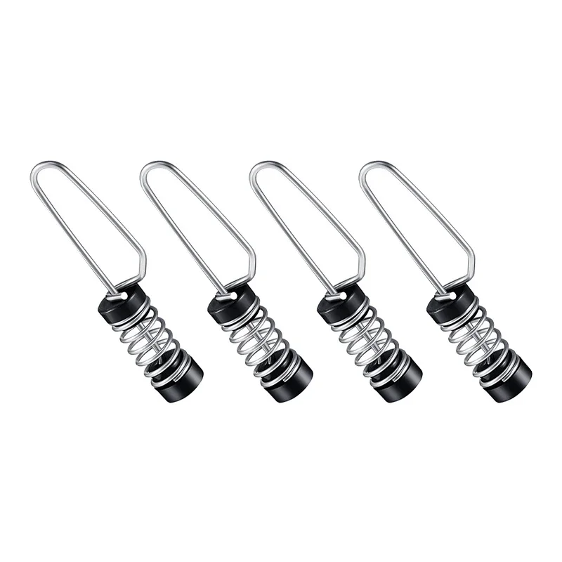 4Pcs Silver Marine 316 Stainless Steel Fishing Boat Flag Clips for Flagpole Ropes Halyards Outrigger Lines Antennas Stern Lights