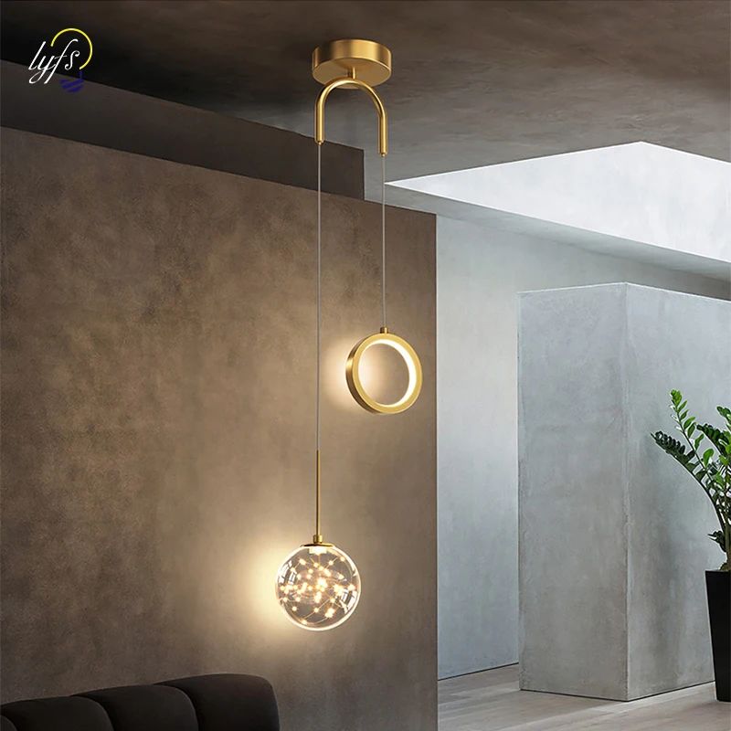 Lustre LED Pendant Light Indoor Lighting Fixture Living Bedroom Bedside Home Decoration Dining Table Hanging Lamps Pendant Lamp