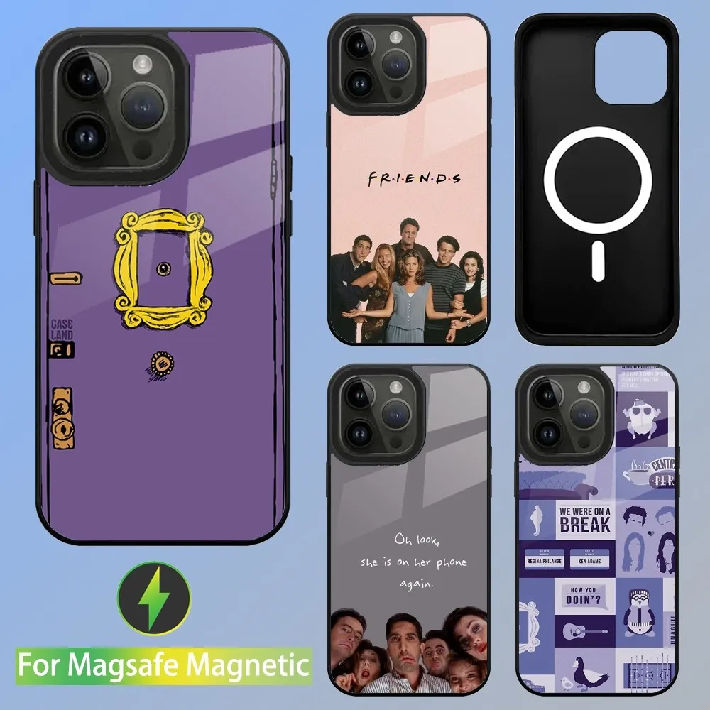 

F-Friends TV Show Purple Door Phone Case For iPhone 15,14,13,12,11,Plus,Pro,Max Mini Magsafe Magnetic Wireless Charging