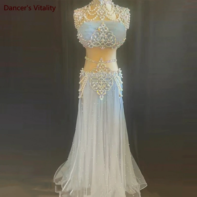 Belly Dance Professional Clothes for Women Cusomzied Adult Children Bellydance Bra+long Skirt 2pcs Girl\'s Belly Dancing Outfit