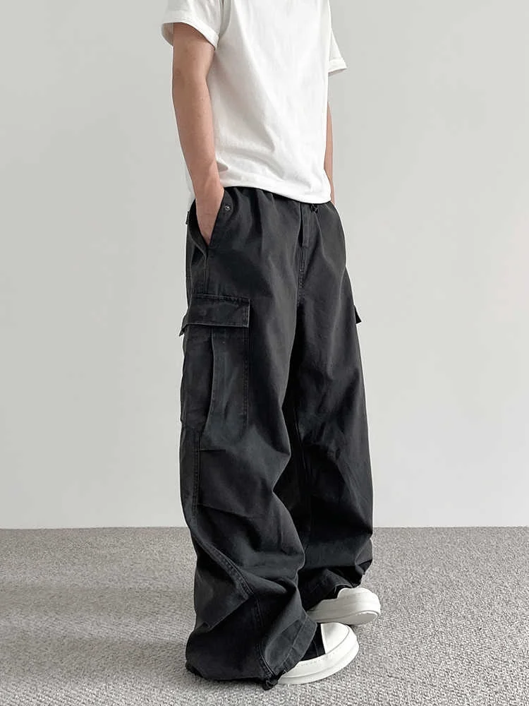 

Мужские рабочие брюки в американском ретро-стиле, свободные, широкие, с эффектом похудения, повседневные, молодежные, Vitali Sle