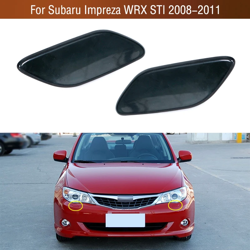 

1 Pair Unpainted Front Bumper Head Light Lamp Washer Nozzle Cover Lid Water Spray Jet Cap For Subaru Impreza WRX STI 2008-2011