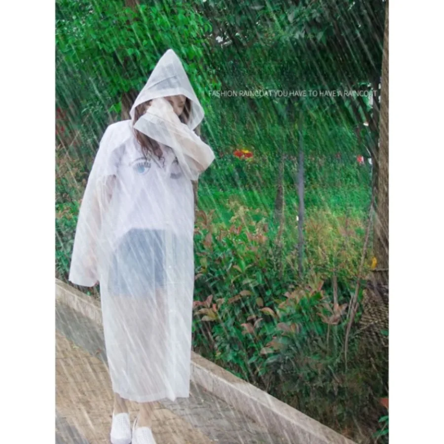 Raincoat  Impermeable Thickened Waterproof Raincoat  For Women Men Tourism Outdoor Hiking Rain Poncho Raincoat Hooded Rain Coat