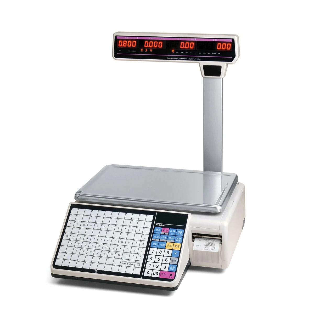 30kg Electronic Label Scale with Barcode Printer – High Precision Price Calculation for Retail Stores
