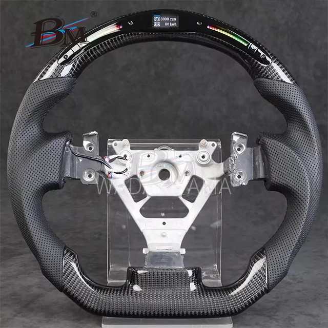 Automobile Multifunction LED Carbon Fiber Custom Steering Wheels For Nissan 350Z FAIRLADYZ 2002 2003 2004 2005 2006 2007 2008