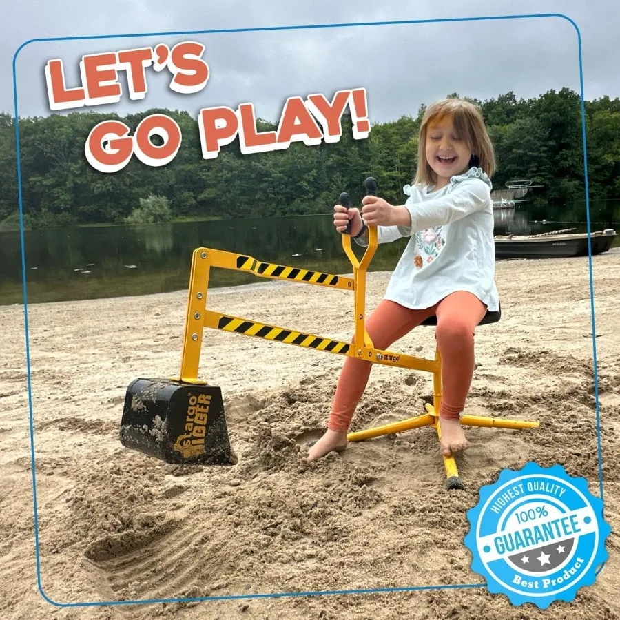 รถขุดทรายสำหรับเด็ก ของเล่นขุดทราย ของเล่นชายหาด ของเล่นทรายกลางแจ้งสำหรับเด็ก โครงเหล็กแข็งแรง หมุนได้ 360 องศา เล่นบทบาทสมมติ ทราย