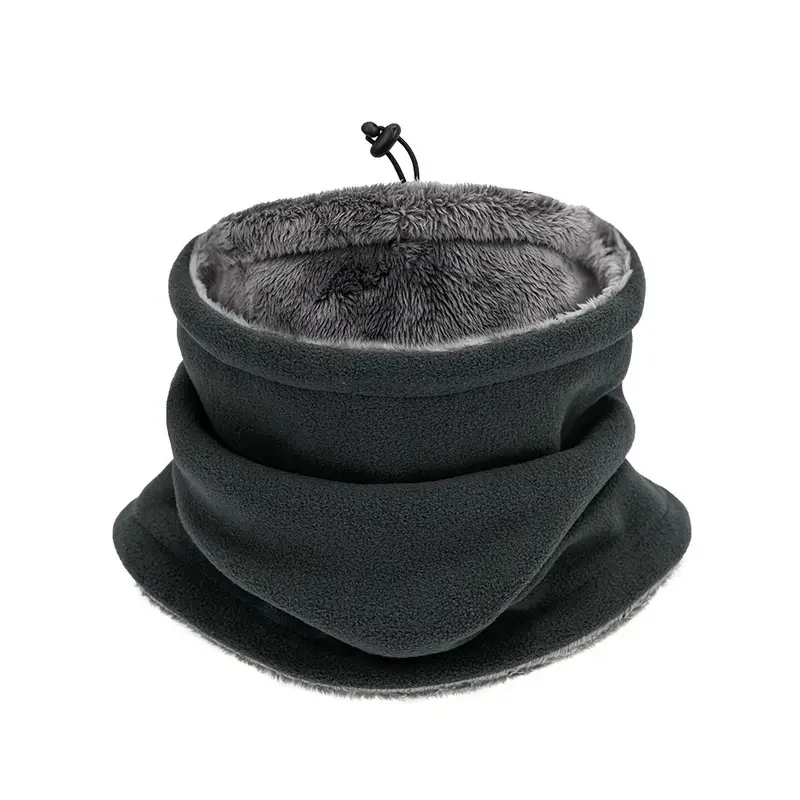 جراب رقبة حراري للرجال، محبوك مقاوم للرياح وجيد التهوية مع بطانة من الصوف لركوب الدراجات الشتوية والأنشطة الخارجية.