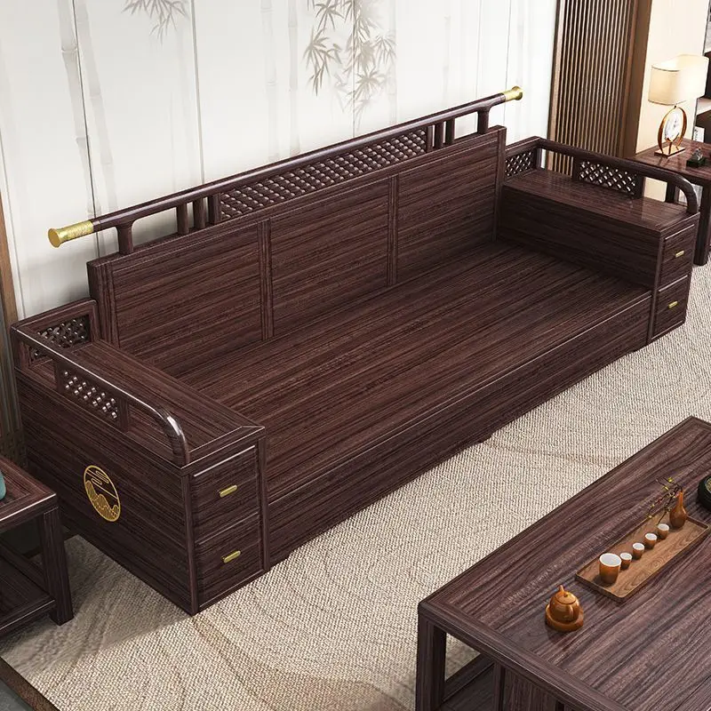 

Customizable solid wood sofa combination living room villa dual-purpose small apartment storage