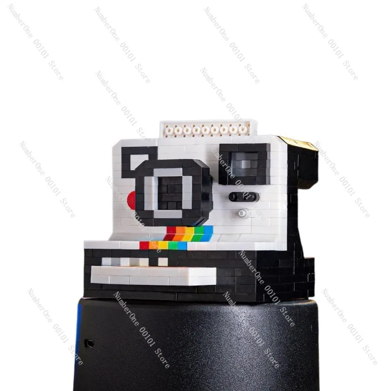 Simulated Retro Polaroid Camera Toy, Single-lens Reflex Micro Diamond Building Set, Children’s Intelligence Assembly Educational