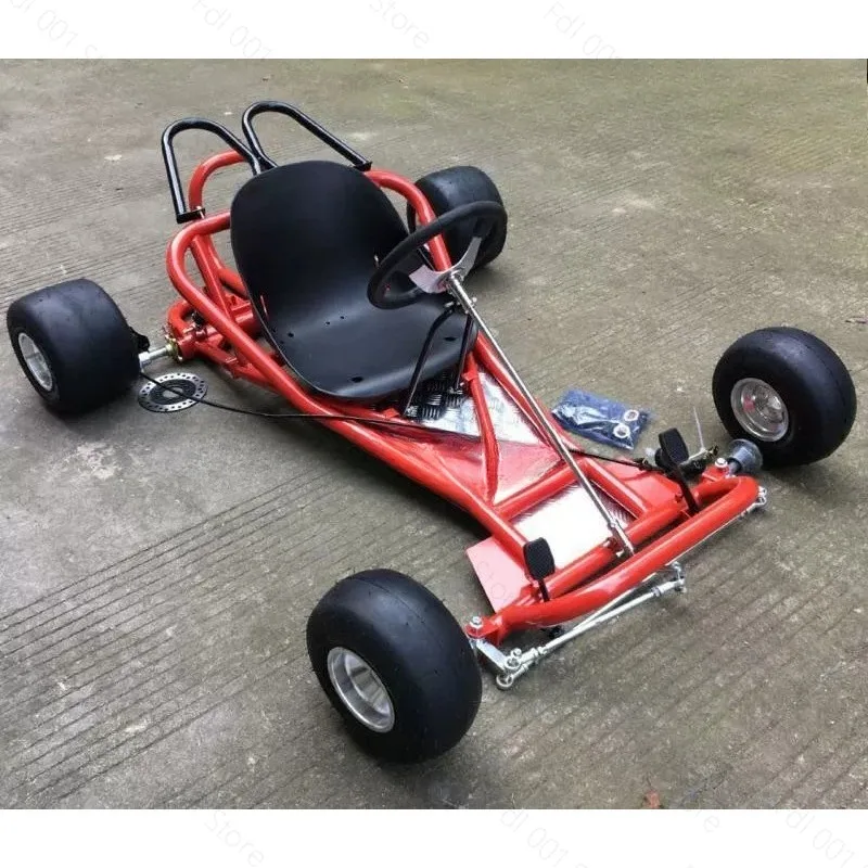 for DIY Four-wheel Motorcycle Drift Kart Accessories Full Set of Frame Body Front Steering Rear Axle Rear Axle 5-inch Tires