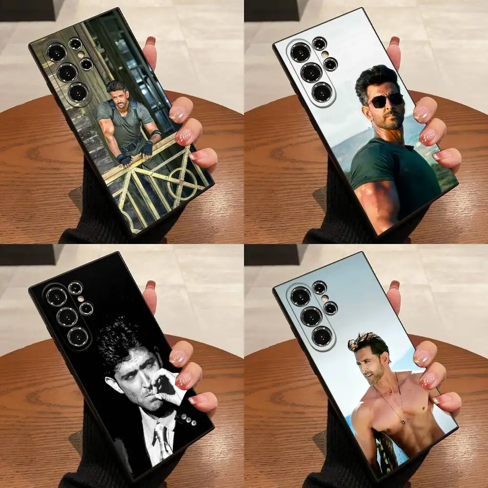 

H-Hrithik Roshan Phone Case For Samsung S21,S30,S25,S22,S23,S20,S24,Fe,Lite,5G,Ultra,Plus Black Cover