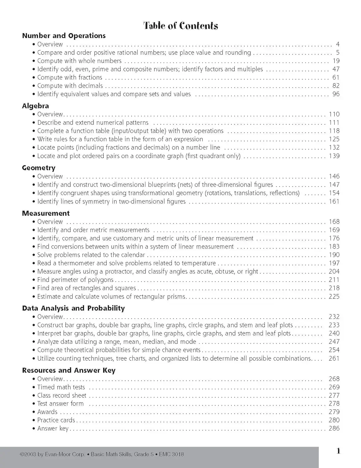 Evan-Moor Basic Math Skills, Grade 5 Workbook,aged 9 10 11 12, English book 9781557999382