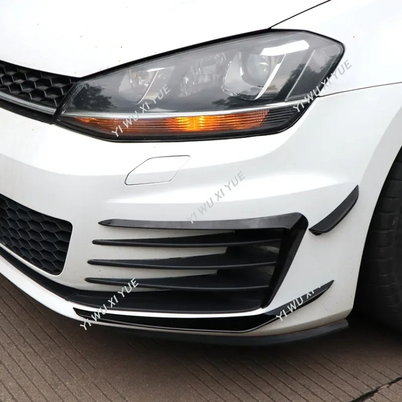 Czarny przedni zderzak Splitter do VW GOLF 7 MK7 GTi 2013-2016 Osłona świateł przeciwmgielnych Air Vent Trim Flap Canards Body Kit Akcesoria samochodowe — zdjęcie 5