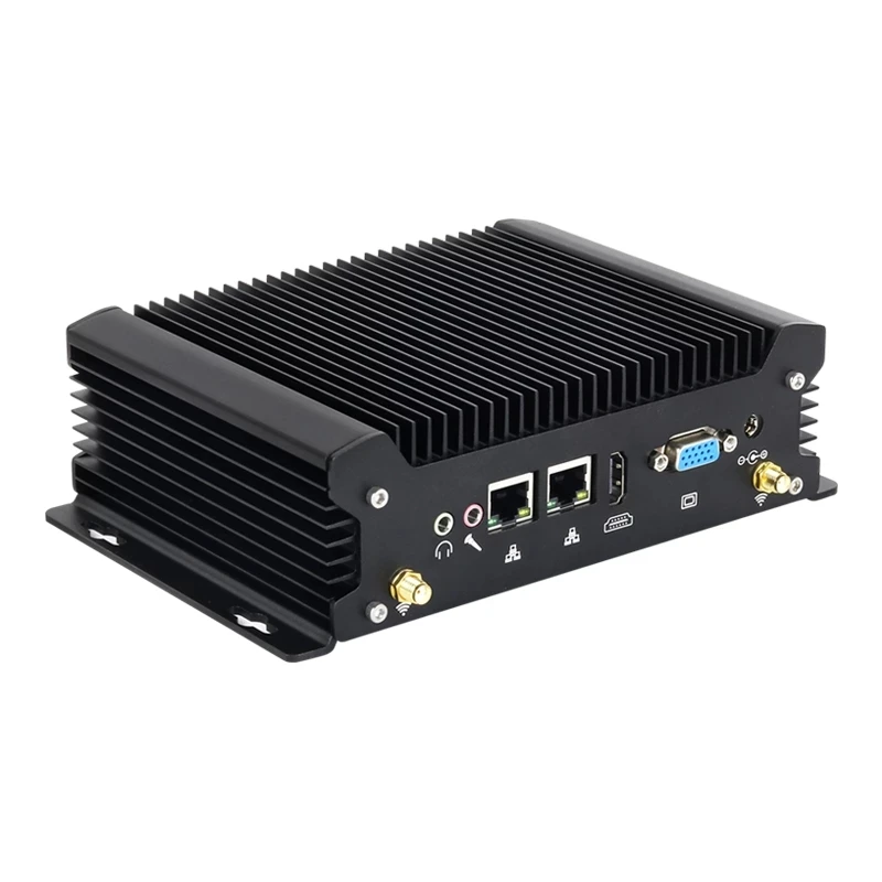 Imagem -02 - Industrial Mini pc Fanless Intel Core i7 10610u i5 10210u 4278u Lan com Cartão Sim do Computador Desktop Usb hd Vga Wifi Win10