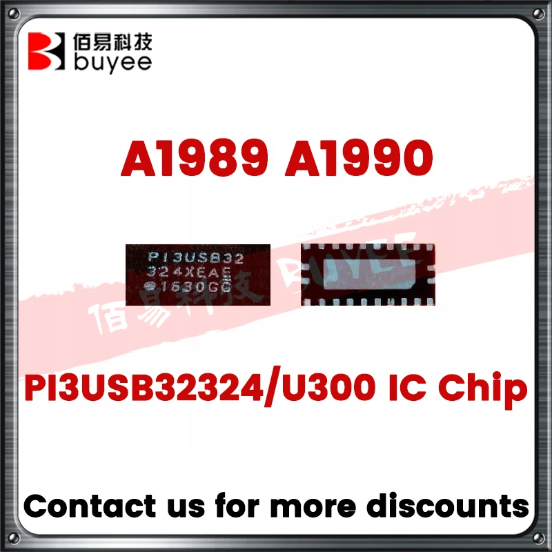 

New PI3USB32324 / U300 IC Chip For MacBook Pro 13" 15" A1989 A1990 QFN IC Chips Laptop Repair Parts Replacement