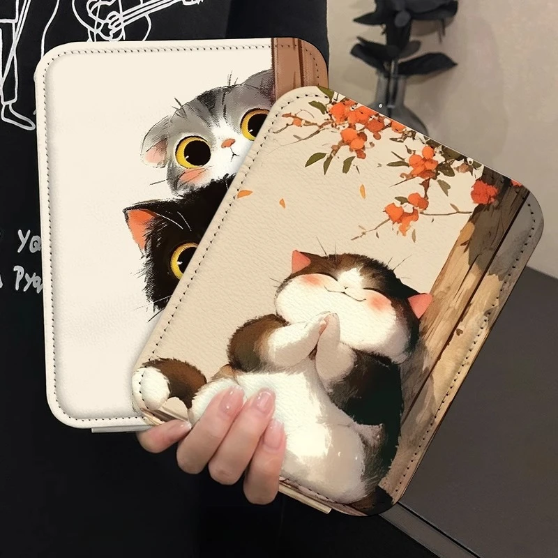 

Cute Aesthetic Mirror Sticker Handheld Rectangle Standing Design Mirror Kawaii White Espelho Decorativo House Accessories
