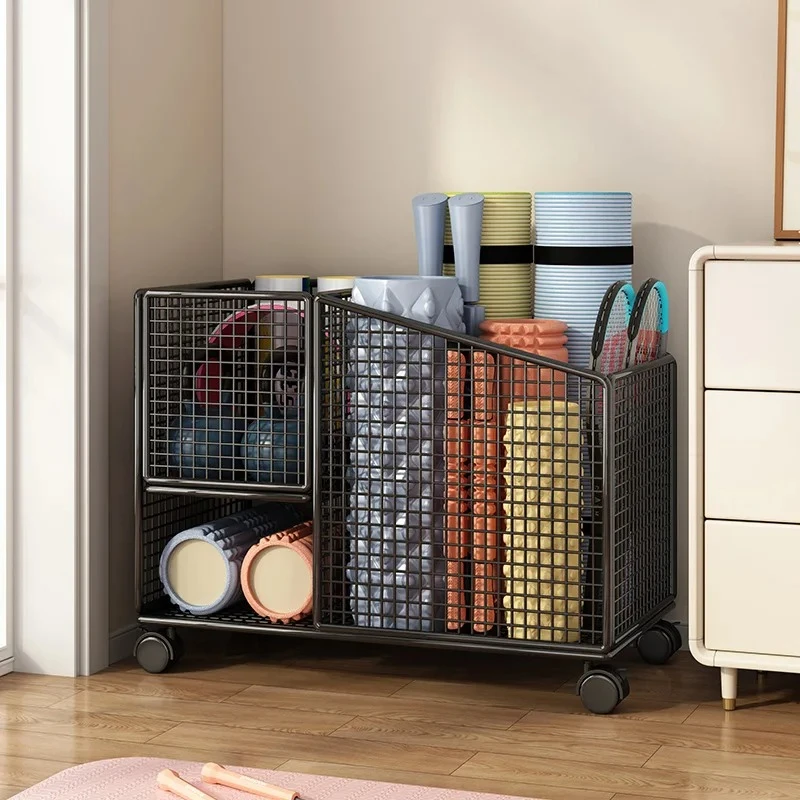 Fitness equipment Yoga mat storage rack Household tools cleat storage basket Sports basketball dumbbell storage rack