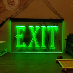 Exit Shop Cafe Restaurant LED Neon Sign-3D Carving Wall Art for Home,Room,Bedroom,Office,Farmhouse Decor