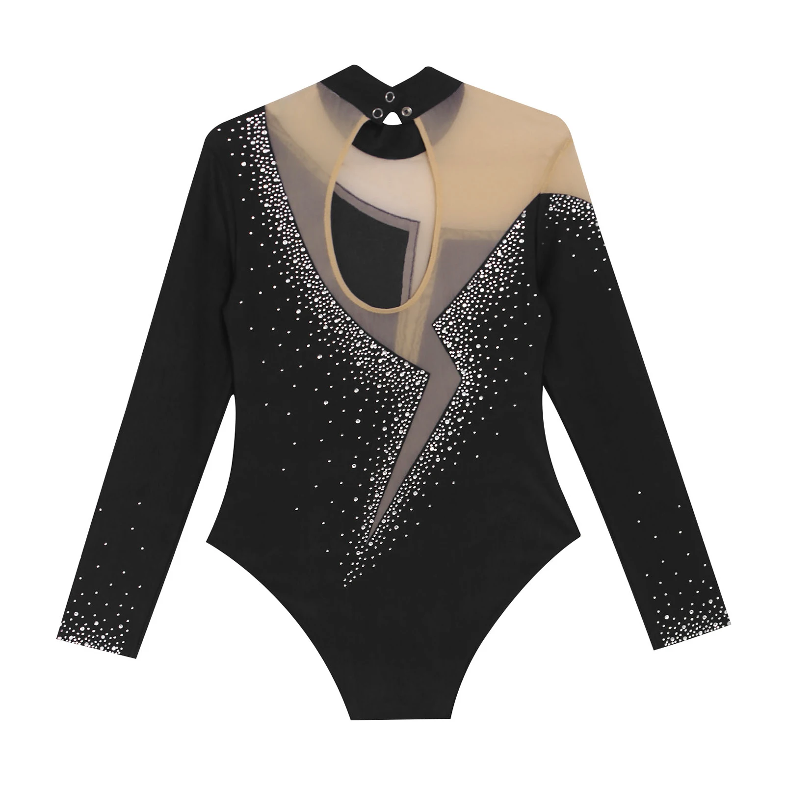 أطفال بنات الباليه الجمباز مجموعات الرياضة الشكل التزلج الرقص الزي طويلة الأكمام ثقب المفتاح الخلفي يوتار مع شبكة سترة والسراويل القصيرة