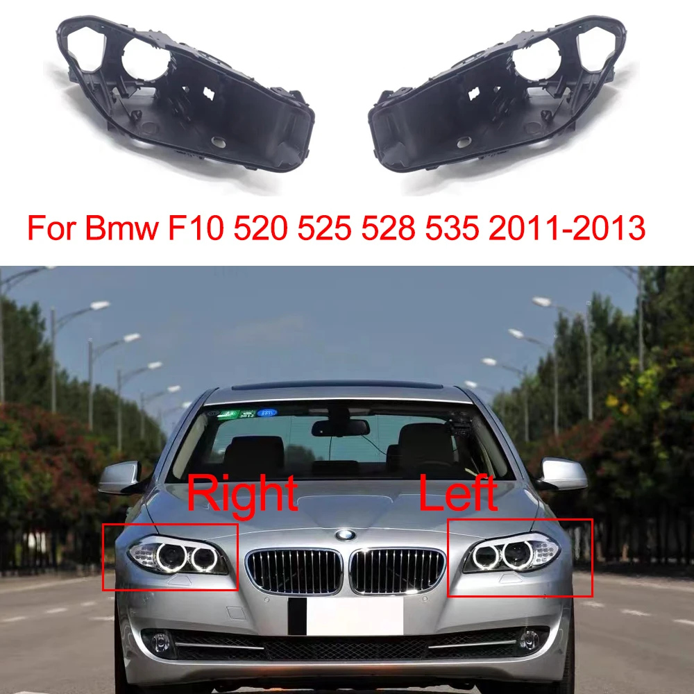 Car Front Headlight Base Cover For Bmw F10 520 525 528 535 2011-2013 Head Headlamp Rear Shell ABS Back House Car Accessories