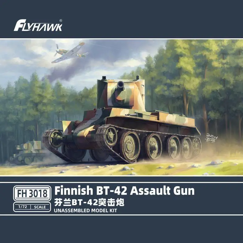 

Комплект модели финского штурмового пистолета BT-42 в масштабе 1/72 Flyhawk FH3018